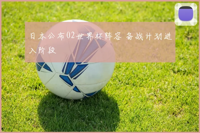 日本公布02世界杯阵容 备战计划进入阶段
